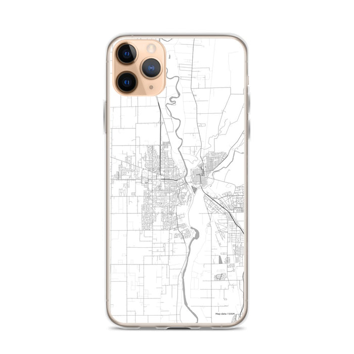 Custom Yuba City California Map Phone Case in Classic