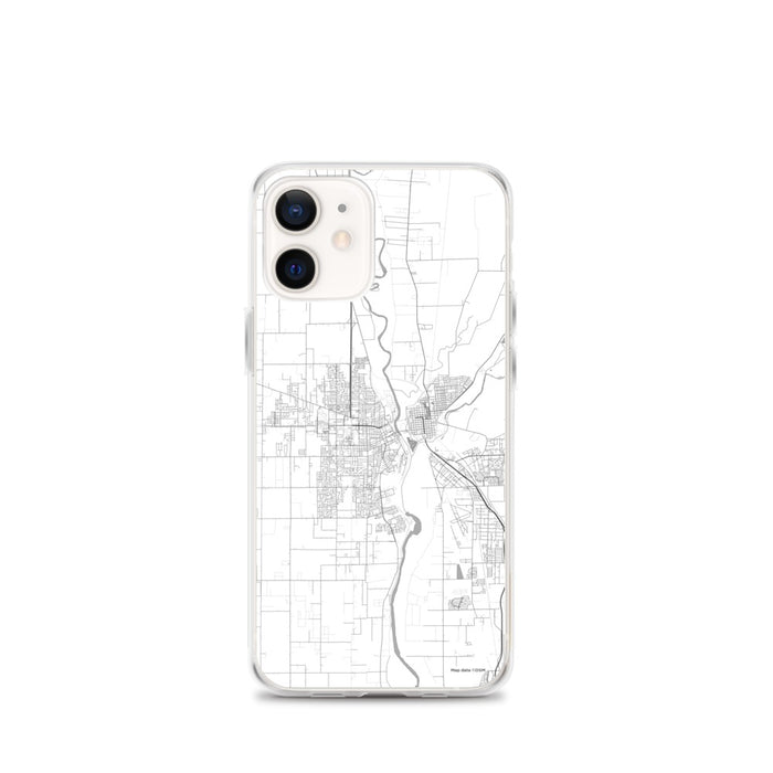 Custom Yuba City California Map iPhone 12 mini Phone Case in Classic
