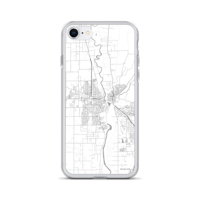 Custom Yuba City California Map iPhone SE Phone Case in Classic