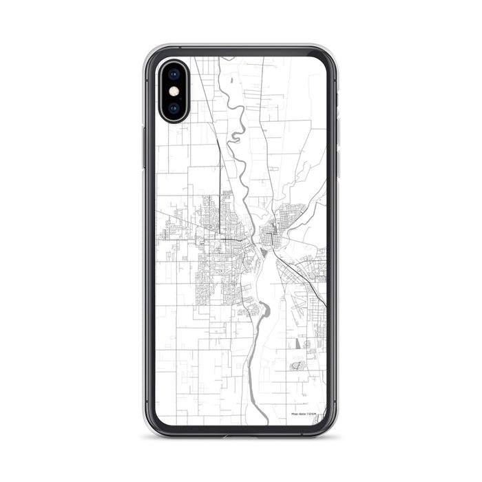 Custom Yuba City California Map Phone Case in Classic