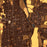 Yuba City California Map Print in Ember Style Zoomed In Close Up Showing Details