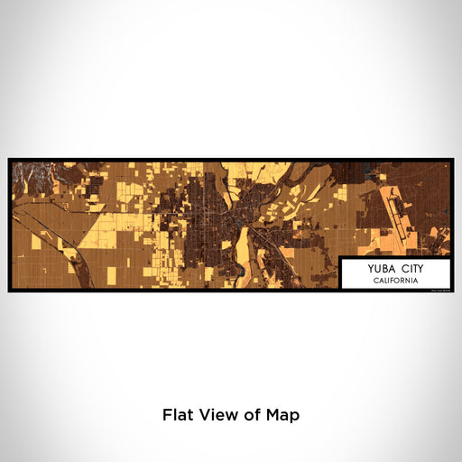 Flat View of Map Custom Yuba City California Map Enamel Mug in Ember