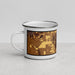 Left View Custom Yuba City California Map Enamel Mug in Ember