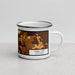 Right View Custom Yuba City California Map Enamel Mug in Ember