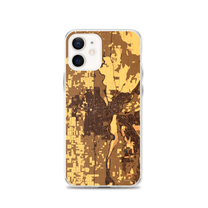 Custom Yuba City California Map iPhone 12 Phone Case in Ember