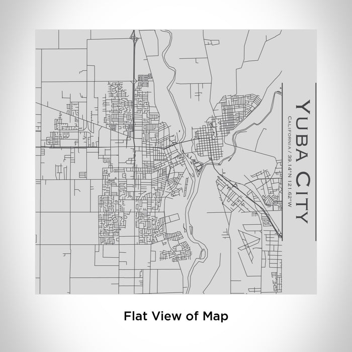 Rendered View of Yuba City California Map Engraving on 17oz Stainless Steel Insulated Tumbler