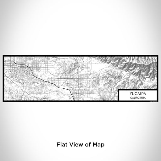 Flat View of Map Custom Yucaipa California Map Enamel Mug in Classic