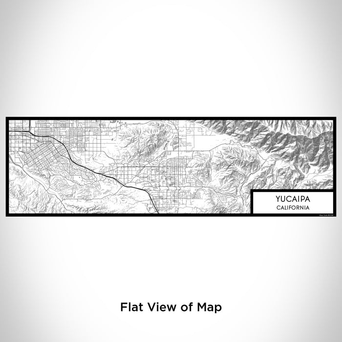 Flat View of Map Custom Yucaipa California Map Enamel Mug in Classic