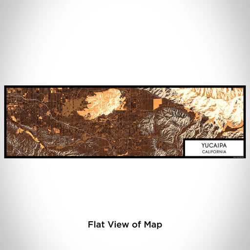 Flat View of Map Custom Yucaipa California Map Enamel Mug in Ember