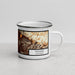 Right View Custom Yucaipa California Map Enamel Mug in Ember