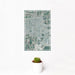 12x18 Yuma Arizona Map Print Portrait Orientation in Afternoon Style With Small Cactus Plant in White Planter