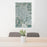 24x36 Yuma Arizona Map Print Portrait Orientation in Afternoon Style Behind 2 Chairs Table and Potted Plant