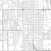 Yuma Arizona Map Print in Classic Style Zoomed In Close Up Showing Details