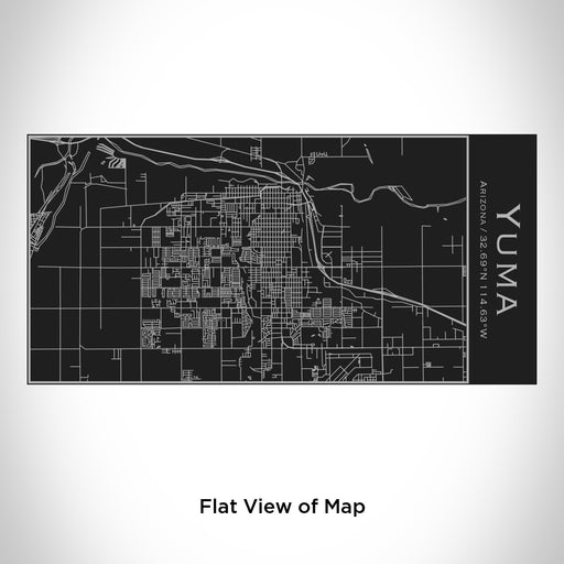 Rendered View of Yuma Arizona Map Engraving on 17oz Stainless Steel Insulated Cola Bottle in Black
