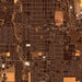 Yuma Arizona Map Print in Ember Style Zoomed In Close Up Showing Details