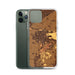 Custom Yuma Arizona Map Phone Case in Ember on Table with Laptop and Plant