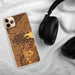 Custom Yuma Arizona Map Phone Case in Ember on Table with Black Headphones