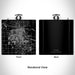 Rendered View of Yuma Arizona Map Engraving on 6oz Stainless Steel Flask in Black