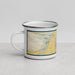 Left View Custom Yuma Arizona Map Enamel Mug in Woodblock