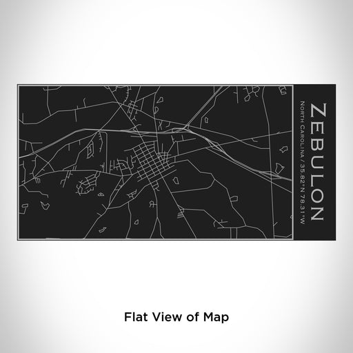 Rendered View of Zebulon North Carolina Map Engraving on 17oz Stainless Steel Insulated Cola Bottle in Black