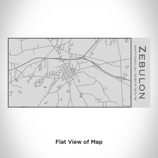 Rendered View of Zebulon North Carolina Map Engraving on 17oz Stainless Steel Insulated Cola Bottle