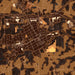 Zebulon North Carolina Map Print in Ember Style Zoomed In Close Up Showing Details