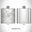 Rendered View of Zebulon North Carolina Map Engraving on 6oz Stainless Steel Flask