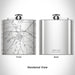 Rendered View of Zebulon North Carolina Map Engraving on 6oz Stainless Steel Flask