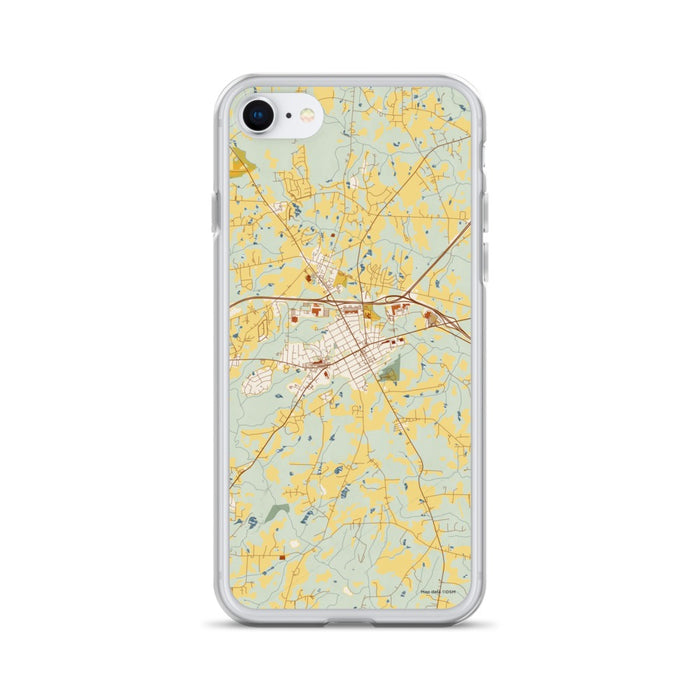 Custom iPhone SE Zebulon North Carolina Map Phone Case in Woodblock