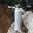 Zion National Park Custom Engraved City Map Inscription Coordinates on 20oz Stainless Steel Insulated Bottle with Bamboo Top in White