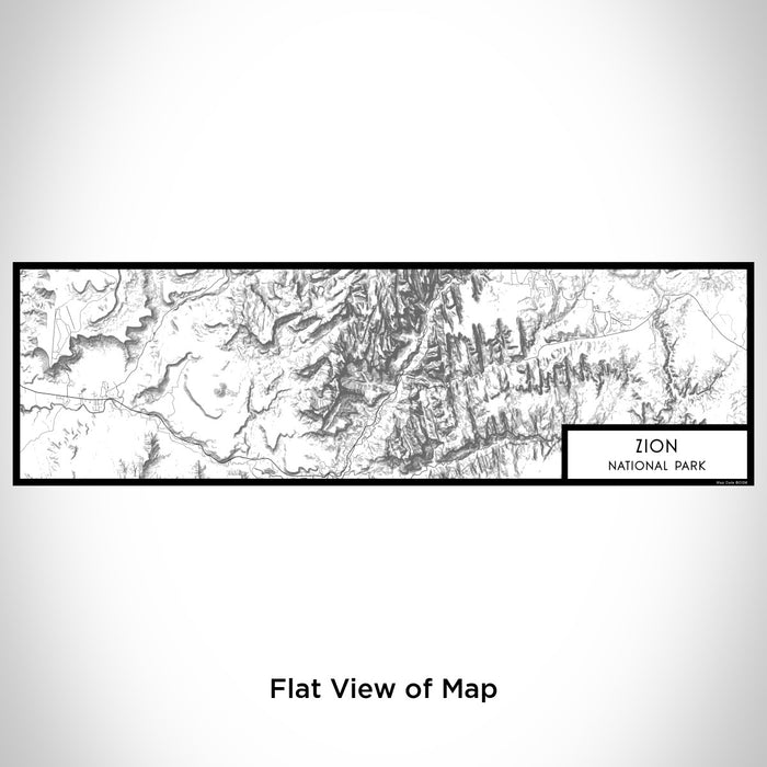 Flat View of Map Custom Zion National Park Map Enamel Mug in Classic