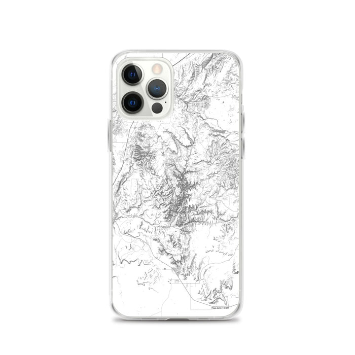 Custom Zion National Park Map iPhone 12 Pro Phone Case in Classic