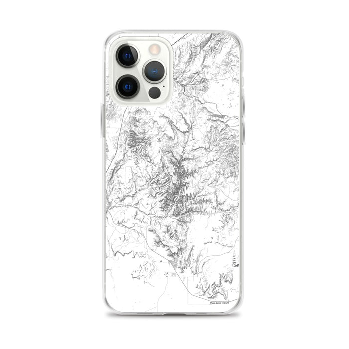 Custom Zion National Park Map iPhone 12 Pro Max Phone Case in Classic