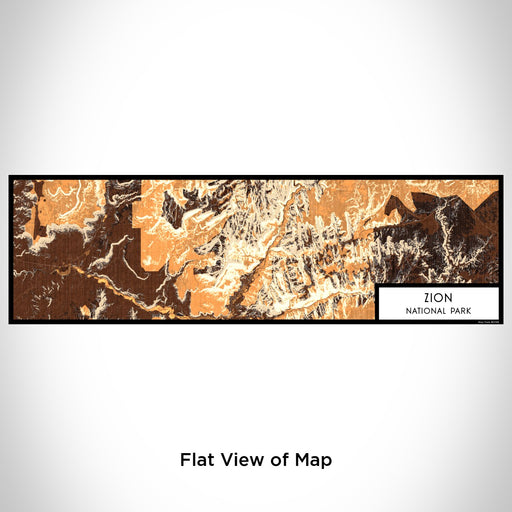 Flat View of Map Custom Zion National Park Map Enamel Mug in Ember