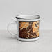Left View Custom Zion National Park Map Enamel Mug in Ember