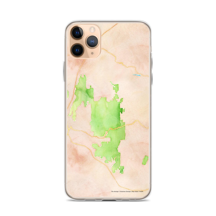Custom Zion National Park Map Phone Case in Watercolor