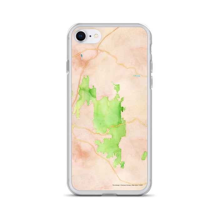 Custom Zion National Park Map iPhone SE Phone Case in Watercolor