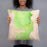 Person holding 18x18 Custom Zion National Park Map Throw Pillow in Watercolor