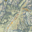 Zion National Park Map Print in Woodblock Style Zoomed In Close Up Showing Details