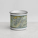 Front View Custom Zion National Park Map Enamel Mug in Woodblock