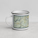 Left View Custom Zion National Park Map Enamel Mug in Woodblock